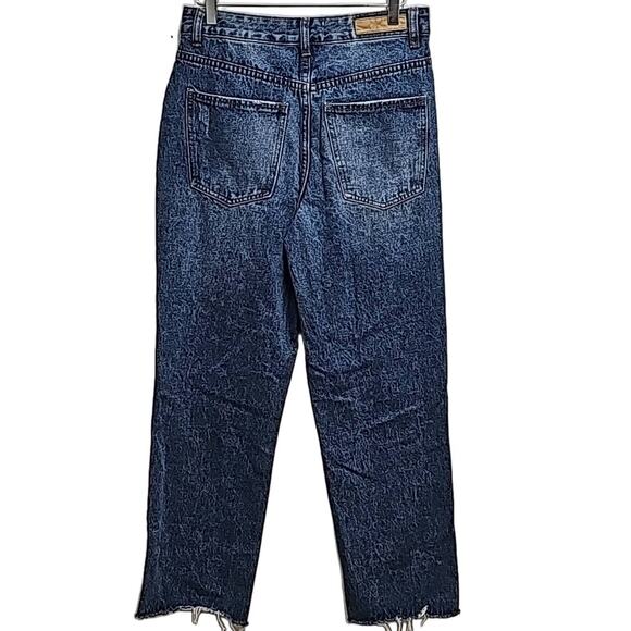 Cotton:On Straight Leg Distressed Five Pocket Med Wash Jeans Women's Size 6 - Picture 2 of 10